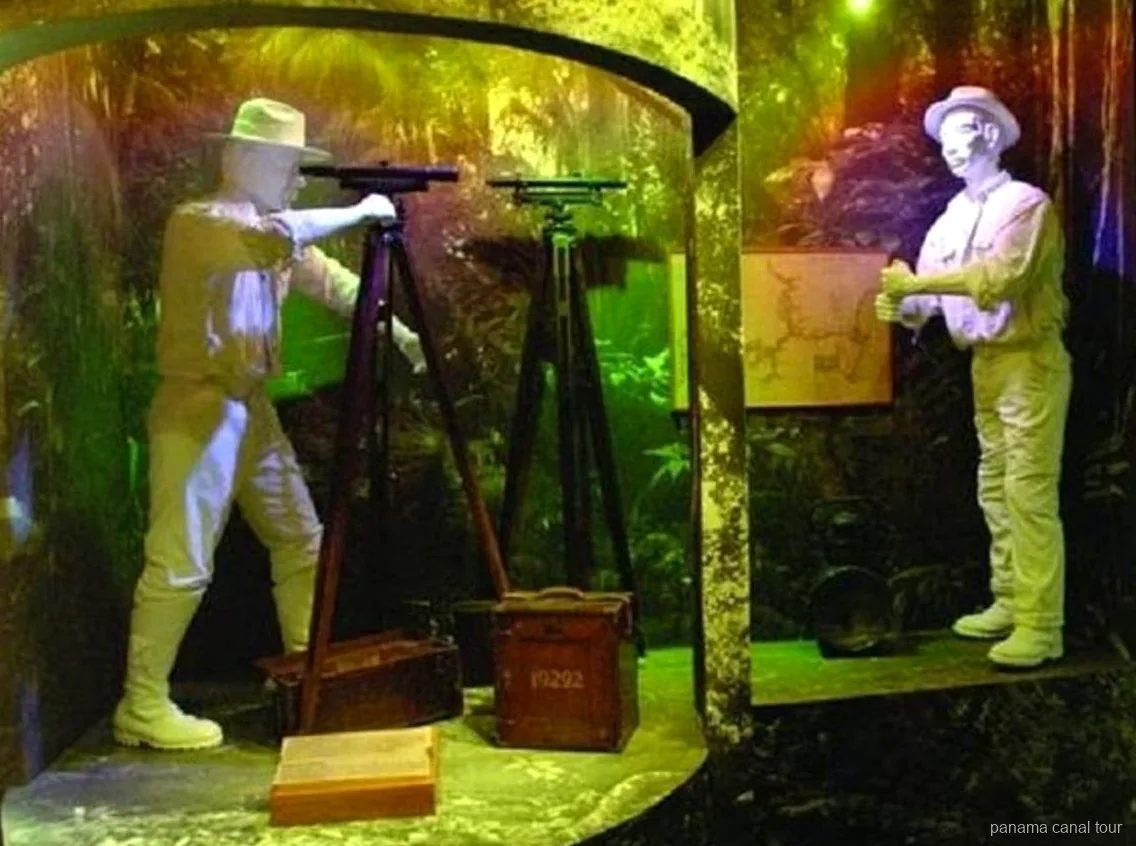 Ausstellungshalle im Besucherzentrum der Miraflores-Schleusen am Panamakanal